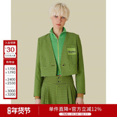 秋季 短款 格纹学院风休闲洋气小西装 短外套女5E3W51106