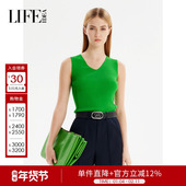 多巴胺无袖 莱芙艾迪儿针织背心时尚 简约打底衫 上衣1E1M39122