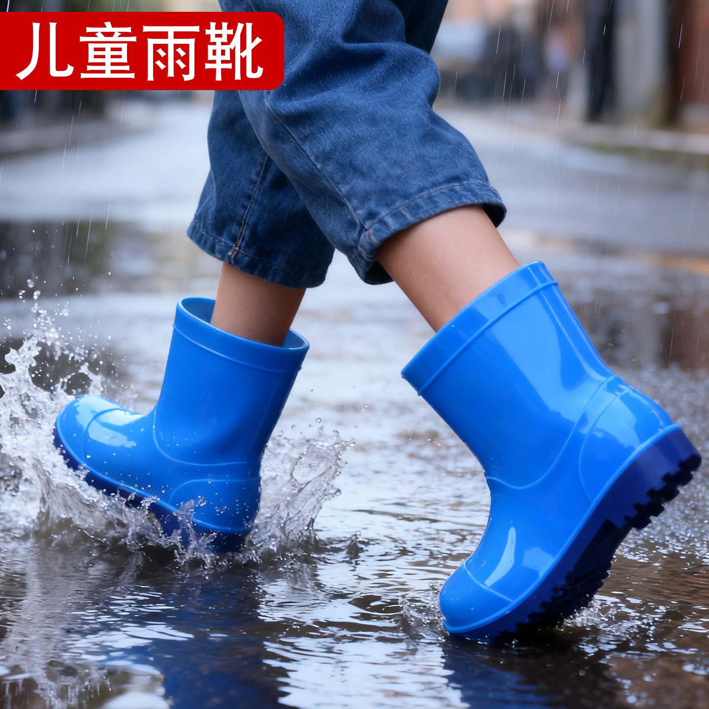 儿童雨鞋男女童中大童小学生上学