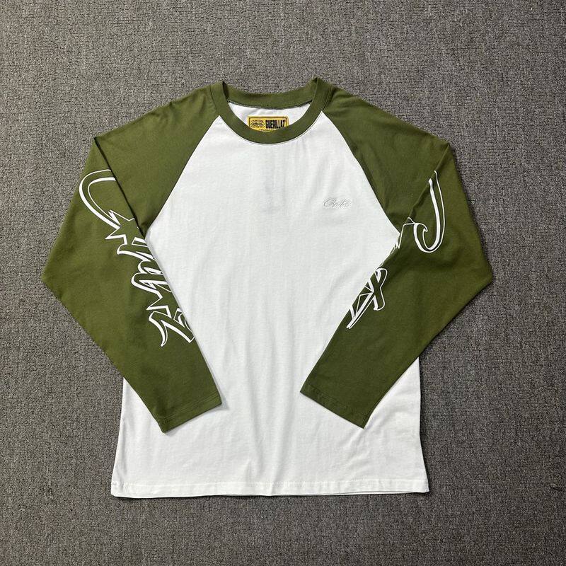 thumbnail for Cross-border fashion brand CORTEIZ stitched unicorn arm print long-sleeved American retro casual loose street hip-hop T-shirt