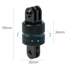 适用Gopro10/9/8/7/6铝合金360度旋转底座连接支架运动相机配件