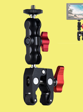 蟹钳夹魔术手臂支架监视器怪手多功能螺纹三脚架夹子大力夹碗豆夹