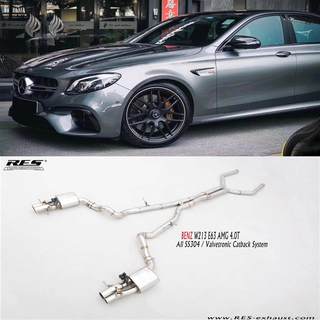 RES排气管 三元 直通头段 中尾段 适用奔驰E63 AMG 4.0T 适用