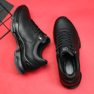 保暖棉鞋头层牛皮休闲运动皮鞋