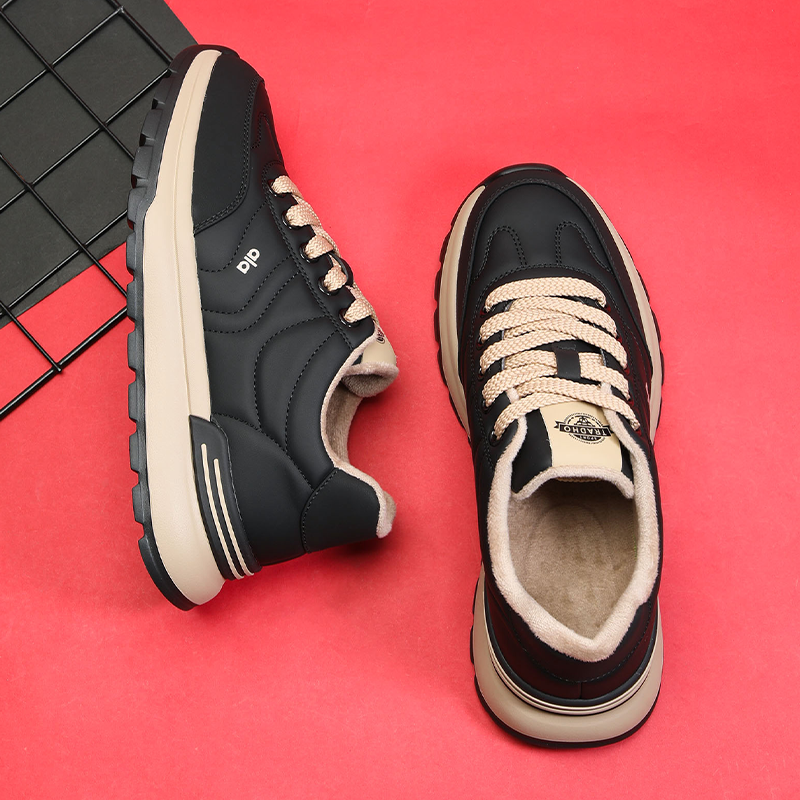 头层软牛皮运动皮鞋保暖棉鞋