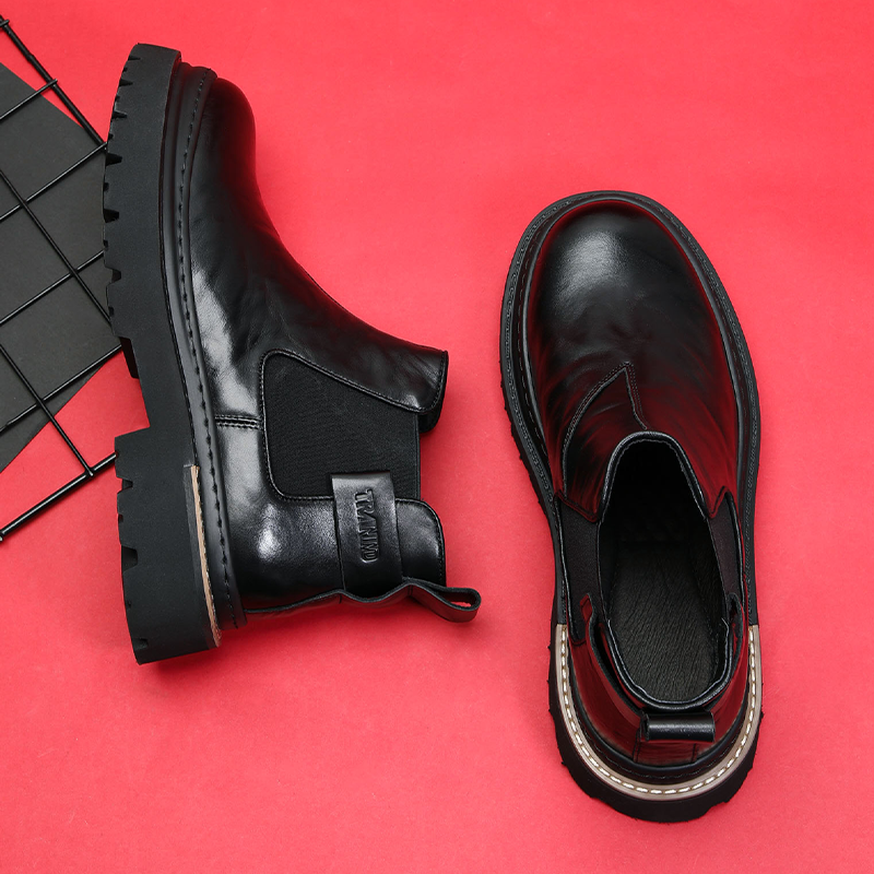 VIFIRFAR马丁靴男2025新款冬季头层牛皮高帮鞋时尚休闲一脚蹬靴子