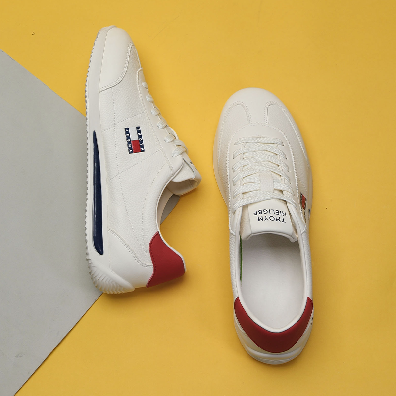 真皮小白鞋男2026春夏季新款透气薄款单层皮发泡薄底运动休闲鞋男