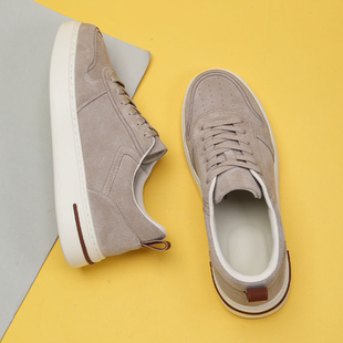 VIFIRFAR鞋子男鞋板鞋男款2026新款休闲低帮软底反绒皮磨砂皮鞋男