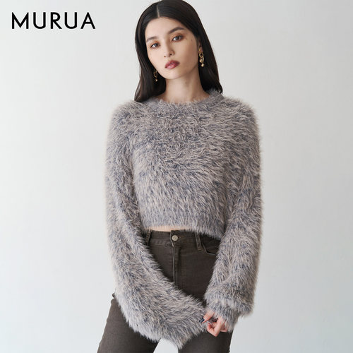 MURUA25秋季新品羽毛纱毛针织衫