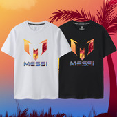梅西加盟迈阿密国际队纪念短袖 T恤阿根廷10号纯棉圆领MIAMI INTER