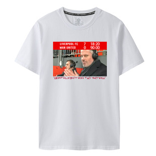 2023短袖T恤7:0利物浦7-0衣服恶搞英超比分7比0卡拉格内维尔衣服