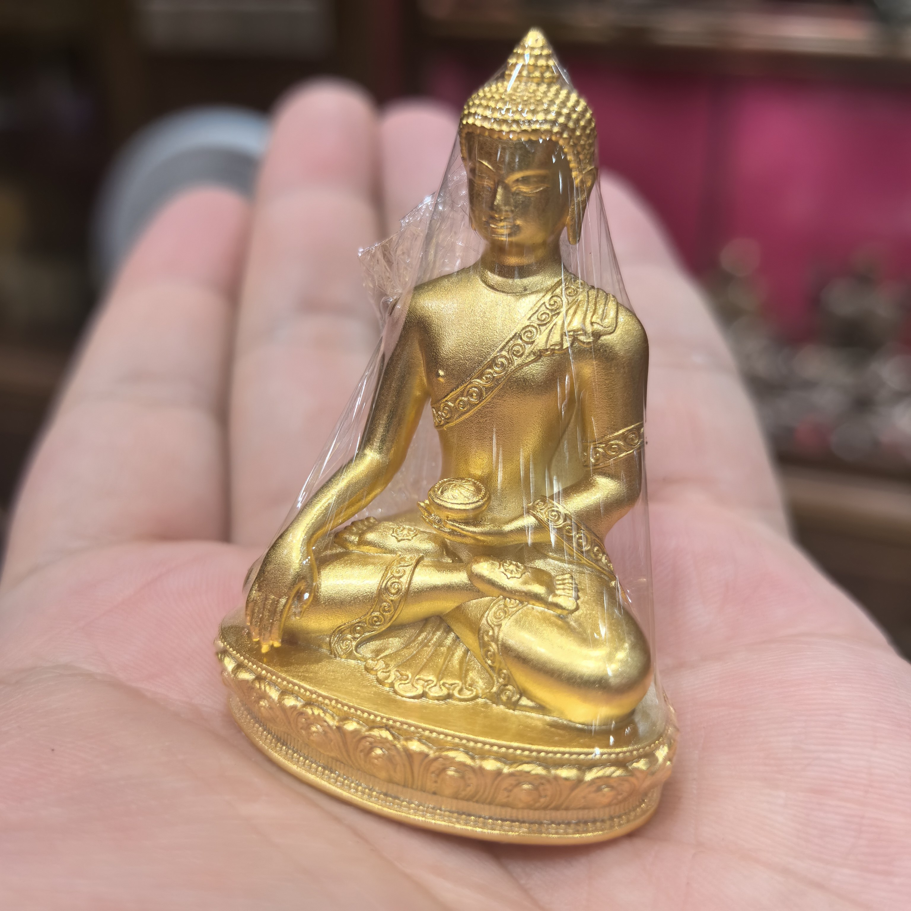 释迦牟尼/释迦牟尼佛像/随身佛/5cm纯银质藏传密宗精品摆件