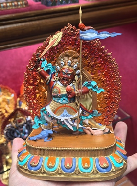 大红司命主/姐妹护法/姊妹护法/15.5cm彩绘佛像梵天造像佛堂摆件