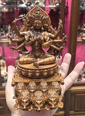 斗姆元君/摩利支天/具光fo母/15cm红铜佛像铜像梵天佛堂供奉摆件