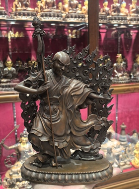 白玛丹松/白玛丹宗/八邦寺护法/33公分红铜佛像梵天佛堂供奉摆件