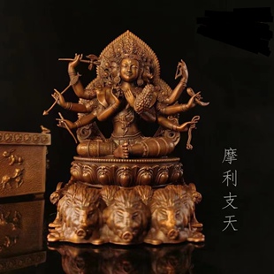 斗姆/摩利支天/红铜摆件纯铜15，26cm藏传/具光fo母/佛像铜像摆件