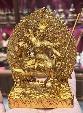紫玛护法/紫马护法/孜玛护法/孜玛护法/12cm金铜佛像梵天佛堂摆件