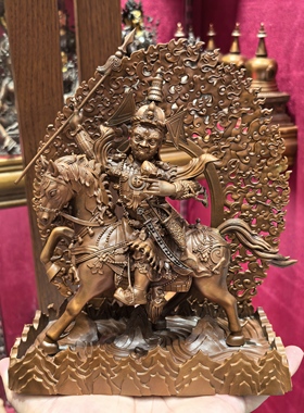 恰巴弥林/恰美/甲妹/竹巴噶举护法/21cm红铜佛像佛堂供奉摆件