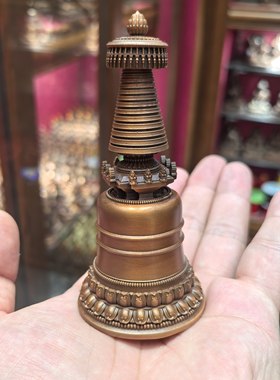 噶当塔/佛塔/供塔/嘎裆塔/菩提塔/吉祥塔/舍利塔10cm紫铜佛堂摆件