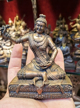 多智钦仁波切第二世/梵天藏传10cm精品紫铜佛像