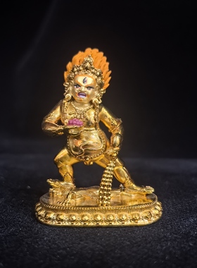黑财神/五色财神/黄财神/财神/5cm尼泊尔工艺随身佛梵天造像摆件