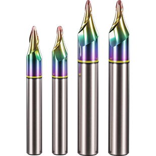 威特塑料铝用钨钢铣刀锥度球刀立铣刀七彩涂层锥度球头螺旋铣刀