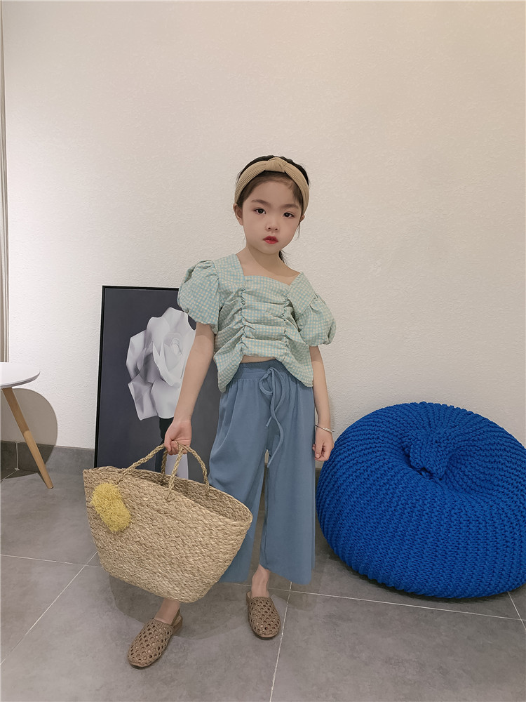 女童衬衫2022夏季新款韩版泡泡袖娃娃衫儿童韩版小清新短袖上衣潮|ruв категории Детская одежда, футболка - от Buy2taobao.com для оказания профессиональной услуги покупки агента Taobao