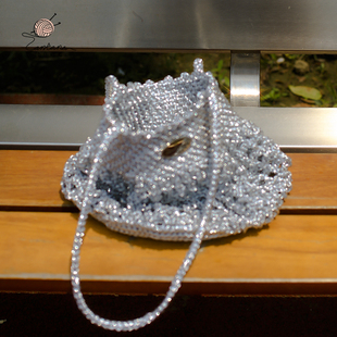 闪银手工编织包自制韩国Ounce镂空单肩包爆款 手提包diy钩织材料包