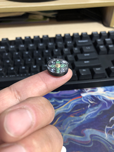 防水高精度配饰指南针铜芯可粘贴16mm微型迷你 户外指北针夜光干式