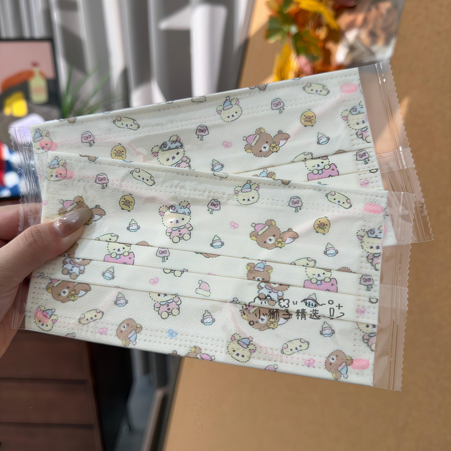 睡衣熊可爱口罩女高颜值