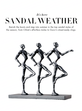 样板房铁艺人物组合摆台桌面装饰