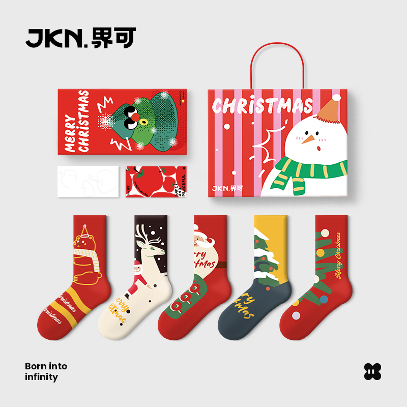 JKN圣诞袜子女秋冬2025圣诞礼物