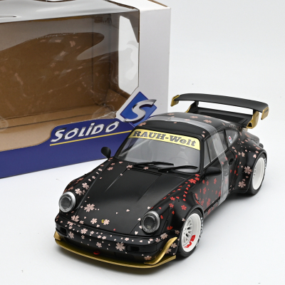 Solido索力得 1:18 RWB BODYKIT 2021黑樱花 合金汽车模型 成品