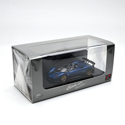 LCD 1:64 帕加尼 zonda HP 蓝色 白色 合金汽车模型 成品收藏摆件