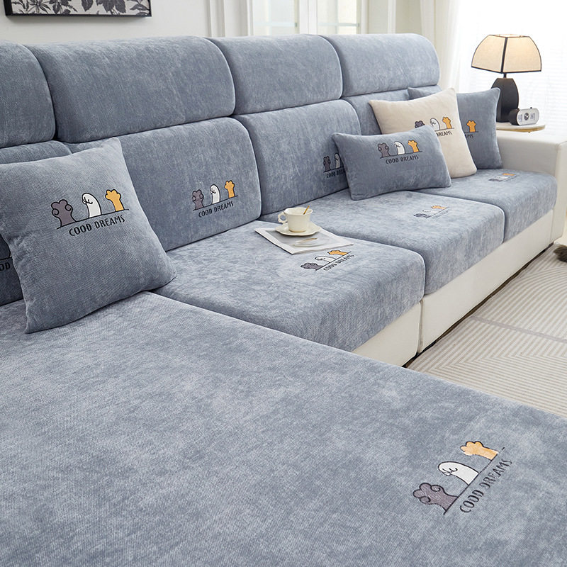 雪尼尔沙发套罩全包万能套2026新款实木皮坐垫子全盖布巾