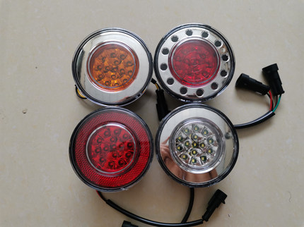 客车配件尾灯公交车后尾灯LED圆形灯校车适用于宇通金旅金龙申龙