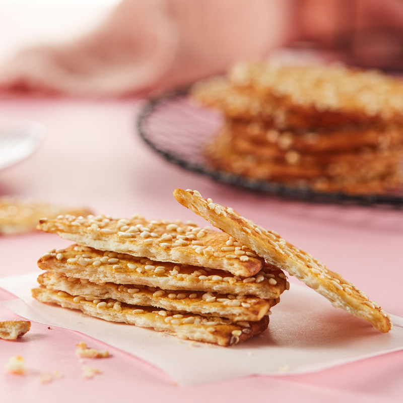 上海三牛白玉鲜切片280g盒饼干芝麻薄脆饼干办公室下午茶小零食