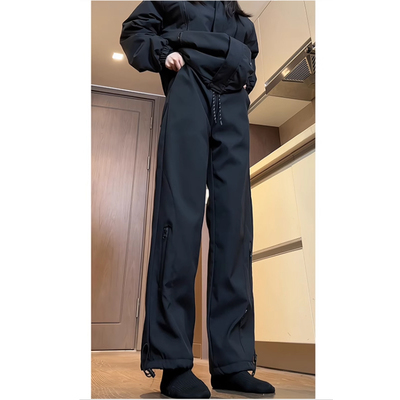 东北防寒加绒冲锋裤女款防风防水