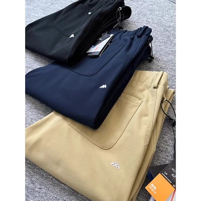 藏蓝色美式软壳冲锋裤男款秋冬季