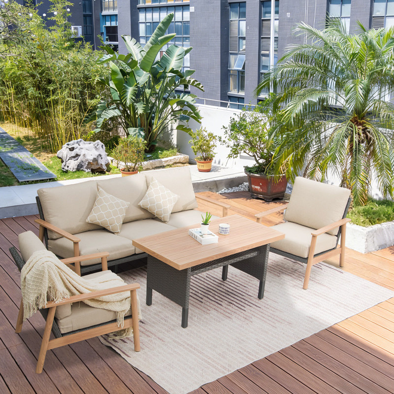 临亚户外庭院沙发室外休闲藤编椅花园露台酒店民宿家具组合铝合金,住宅家具,户外沙发,淘宝优惠券,粉丝福利购,淘宝优惠卷