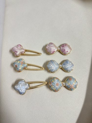 广西非遗礼物壮锦发夹仙女风纯手工七夕礼物民族特别伴手礼