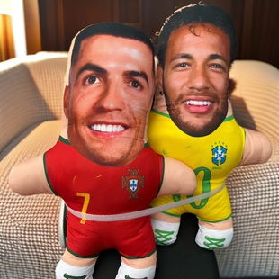 C罗玩偶人偶内马尔足球纪念品周边生日礼物异形娃娃抱枕棉花娃娃