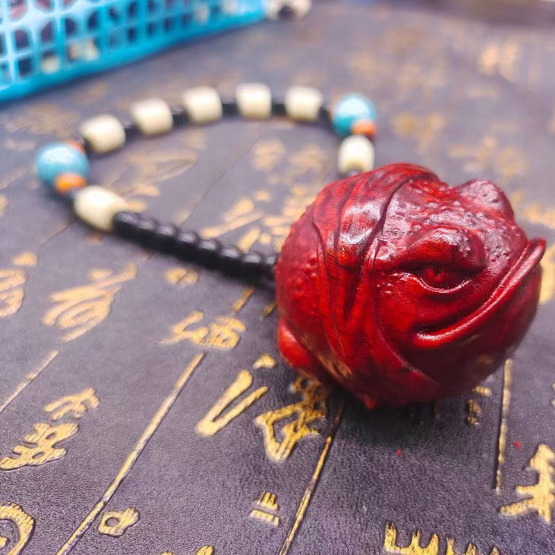 小叶紫檀精品木雕呱呱来财青蛙手把件摆件摆件手把玩物件工艺品