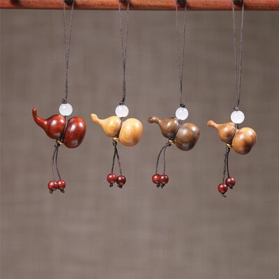 厂家直销葫芦紫檀挂件福禄绿檀手