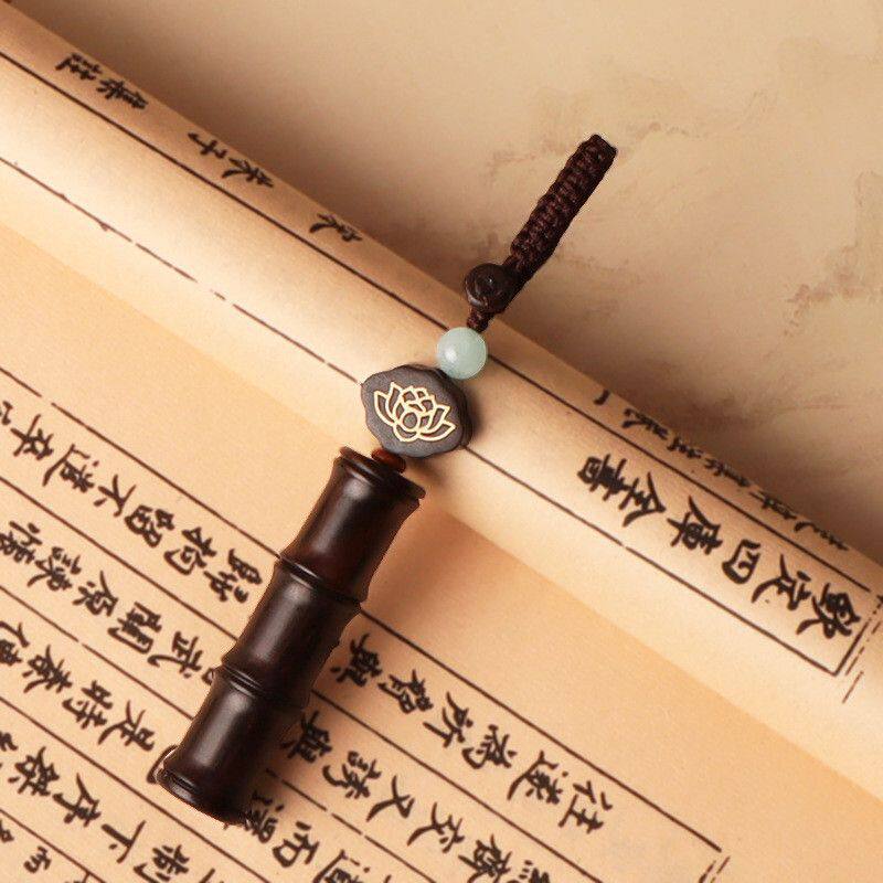 黑檀木竹节钥匙扣挂件男女钥匙链
