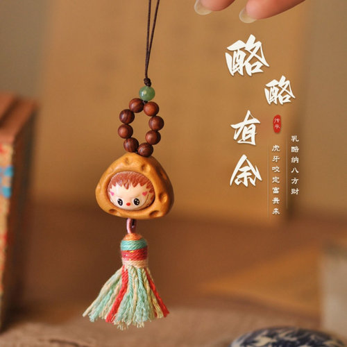 檀木三角鱼雕可爱板栗多妹大蒜挂