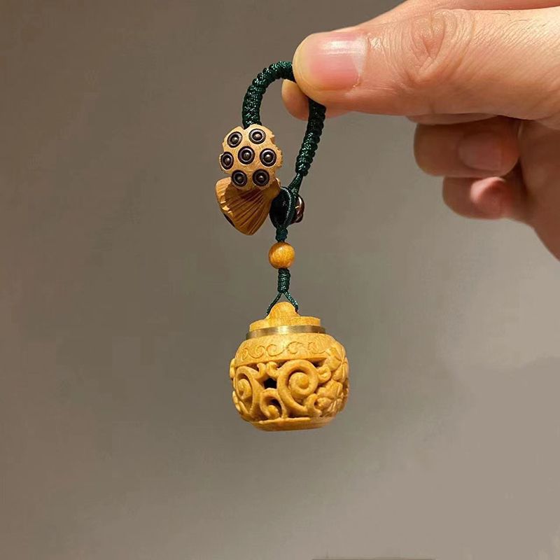 芭比檀灯笼钥匙扣莲蓬配件挂件镂