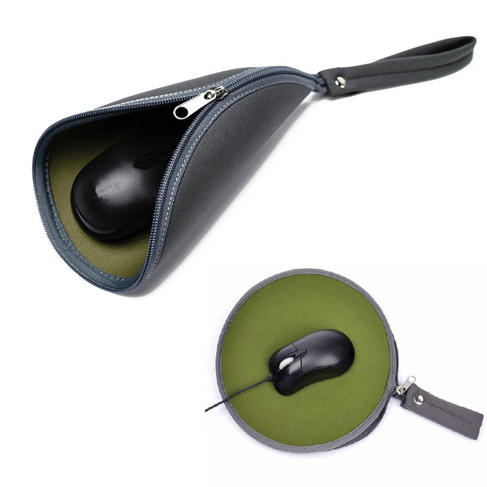 户外鼠标垫 鼠标收纳包 便携 出差旅行商务 电脑桌垫圆形超轻时尚