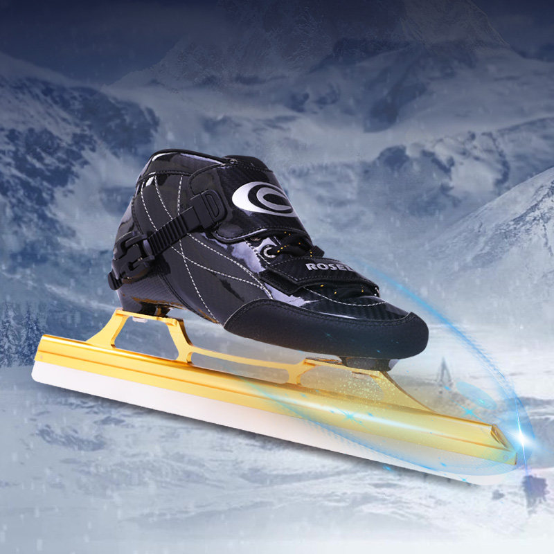 定位速滑冰刀鞋儿童成人男溜冰女学生大道短道加厚脱位刀滑冰开刃