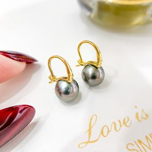 DIY配件 S925纯银花篮水桶耳扣空托珍珠玉石耳环银托手工半成品女